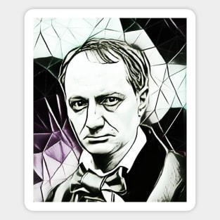 Charles Baudelaire Black and White Portrait | Charles Baudelaire Artwork 3 Magnet